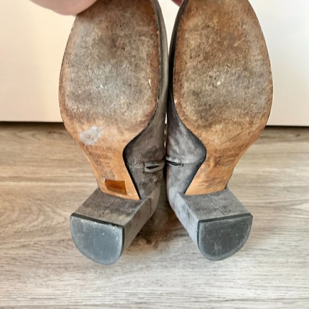 Vince Women's Blakely Suede Bootie in Steel Size 7 - Picture 8 of 9